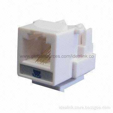 Cat3 Module Network Connector, Shielded and Unshielded Telephone Port with CE, ETL Marks